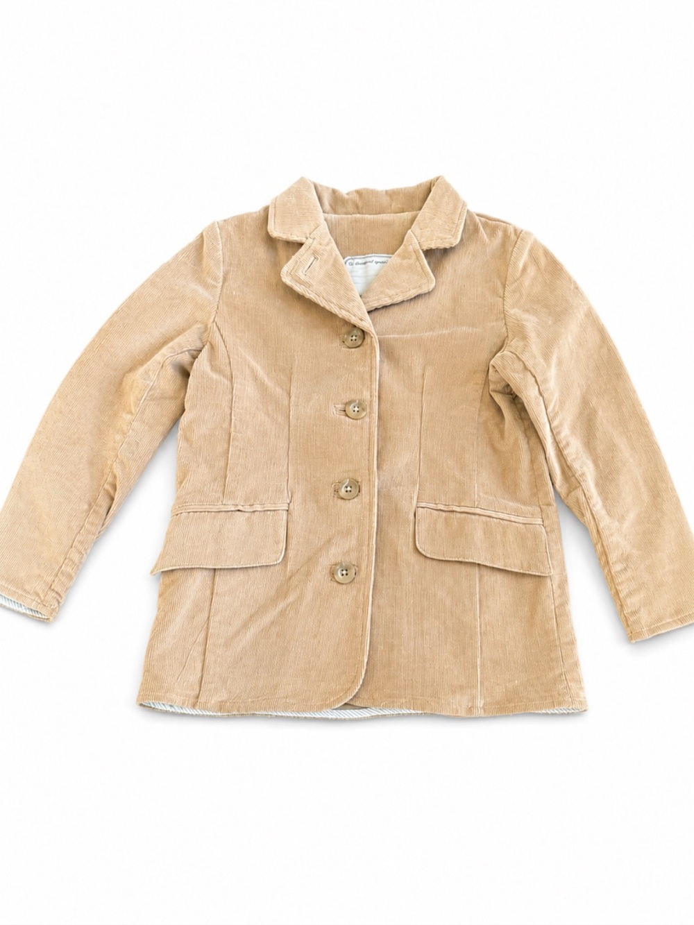 Jacadi Paris Boys Camel Corduroy Blazer Jacket 6A 116cm Like New